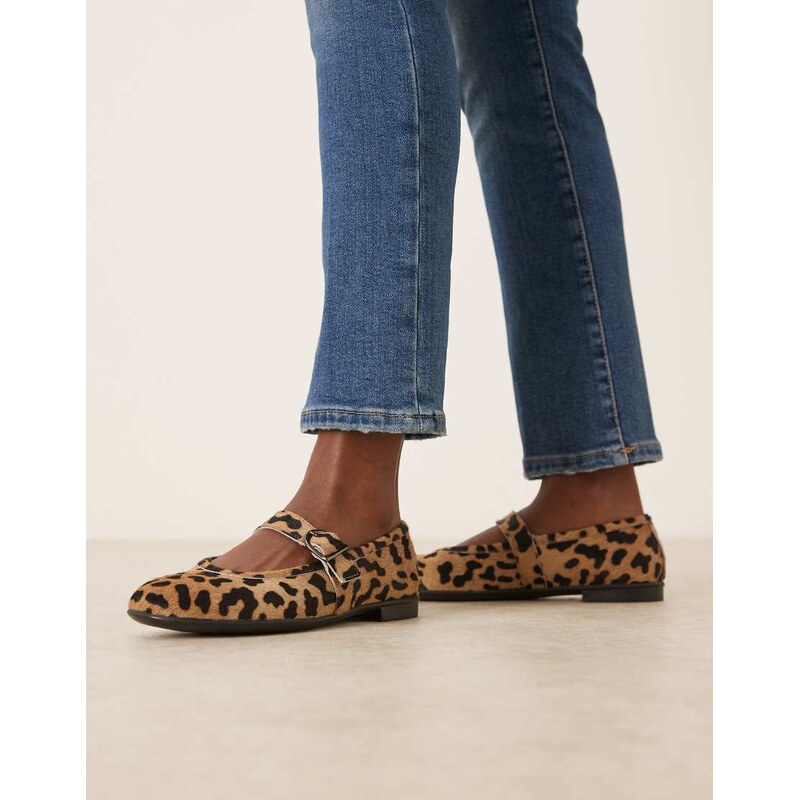 Walk London Rose ballerina in leopard print-Multi 115153385