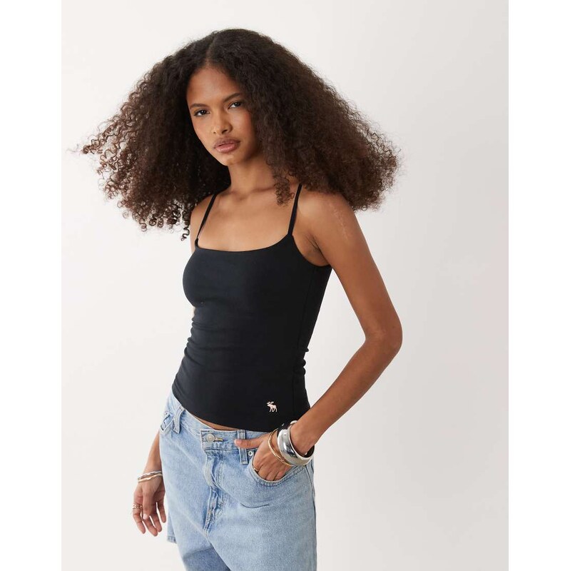 Abercrombie & Fitch 90s cami with built in bra in black 115153529