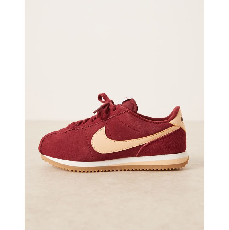 Nike Cortez suede trainers in red
