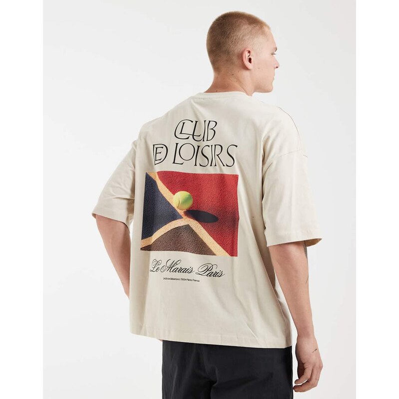 ASOS DESIGN oversized t-shirt with tennis sports graphic in