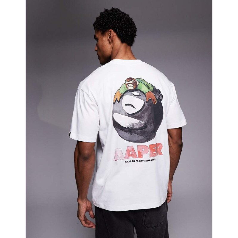Aape by A Bathing Ape aaper t-shirt in white 115188497