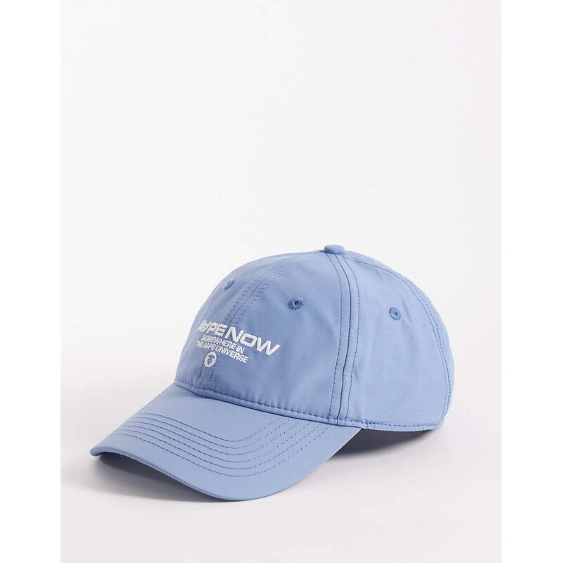 Aape by A Bathing Ape logo baseball cap in blue 115499662