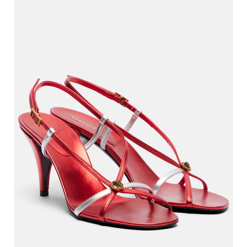 Versace Valentina leather slingback sandals