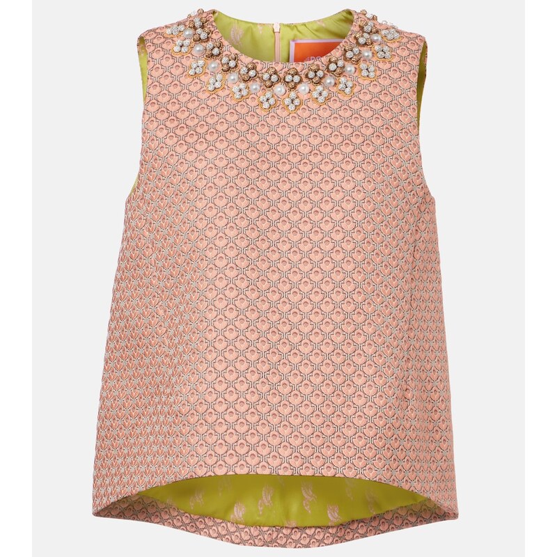 La DoubleJ La Scala floral jacquard top