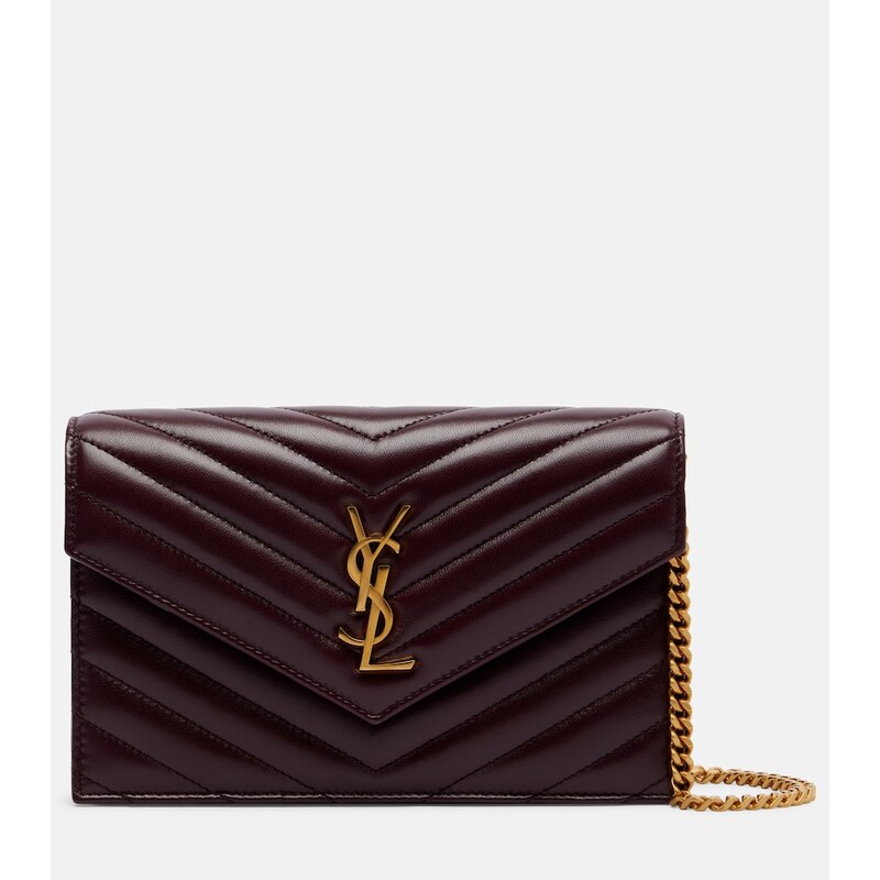 Saint Laurent Cassandre Envelope leather wallet on chain