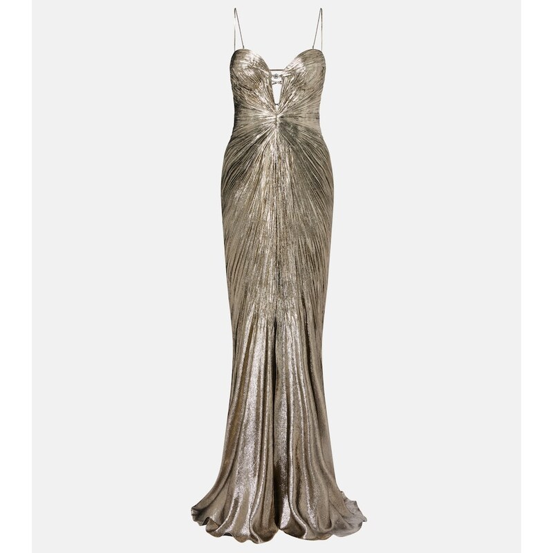 Maria Lucia Hohan Dakota lamÃ chiffon gown