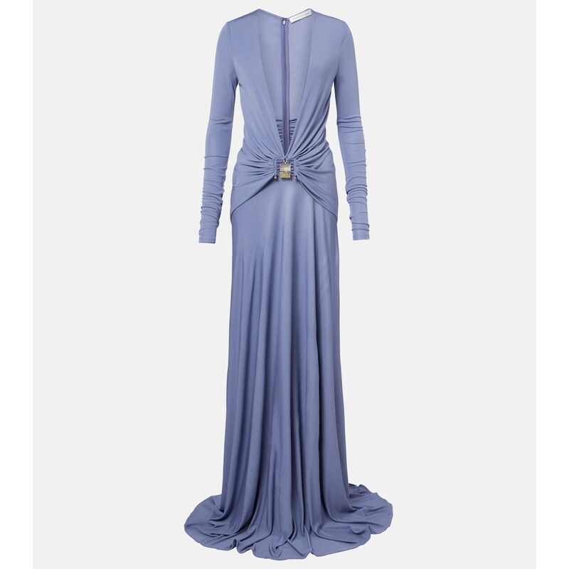 Christopher Esber Bezel Quartz embellished maxi dress