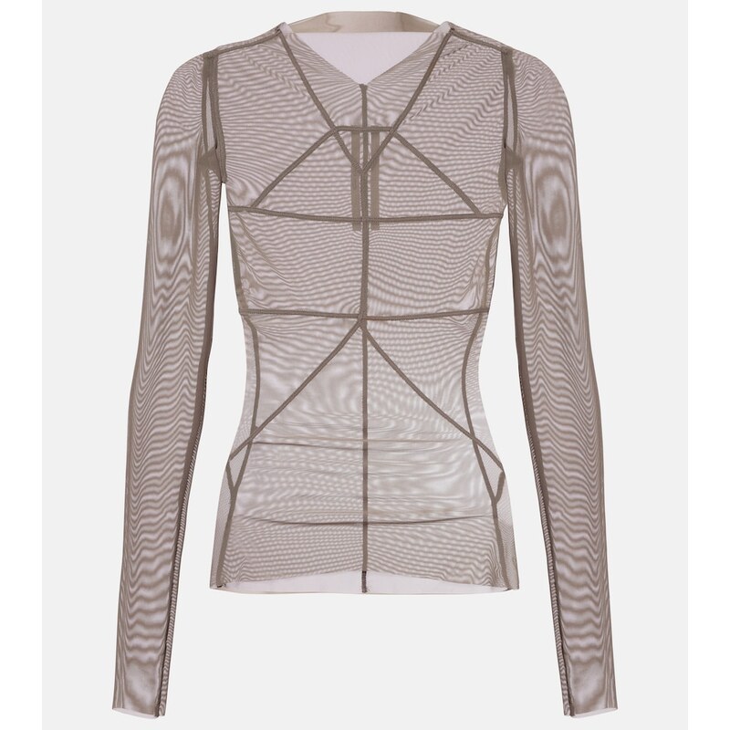 Rick Owens Temple sheer tulle top