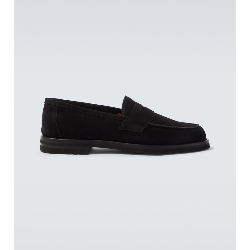 Thom Sweeney Suede penny loafers