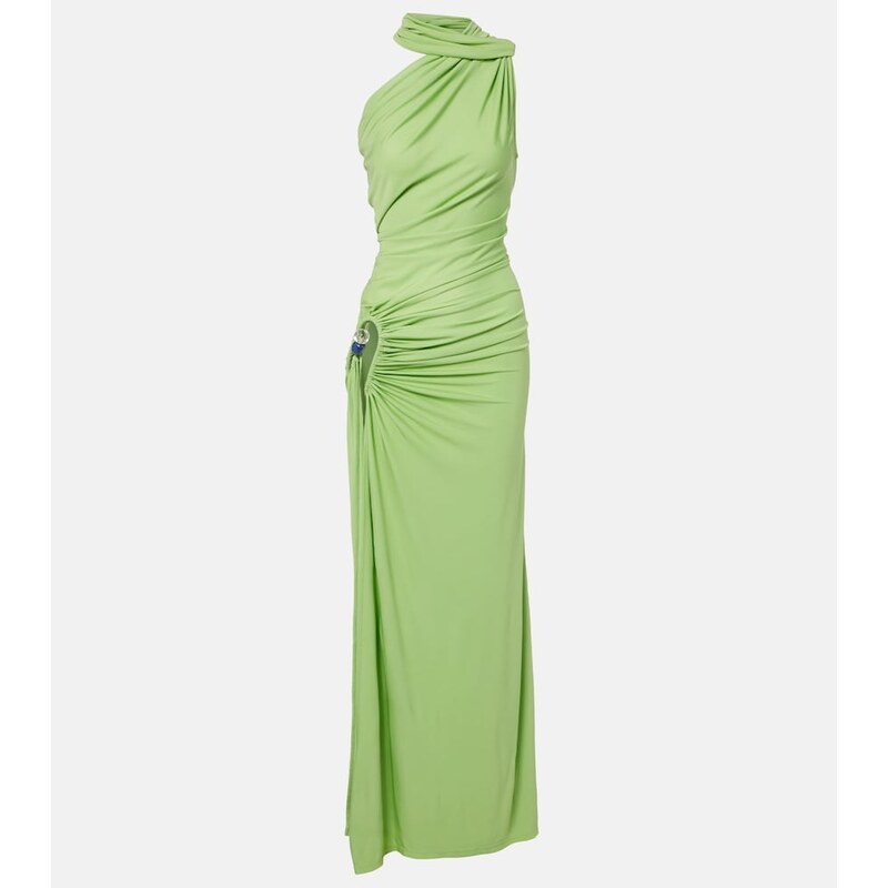 Christopher Esber Cutout embellished draped maxi dress
