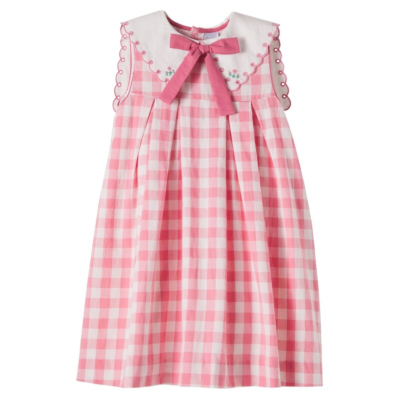 Pepa London Catherine embroidered gingham cotton dress