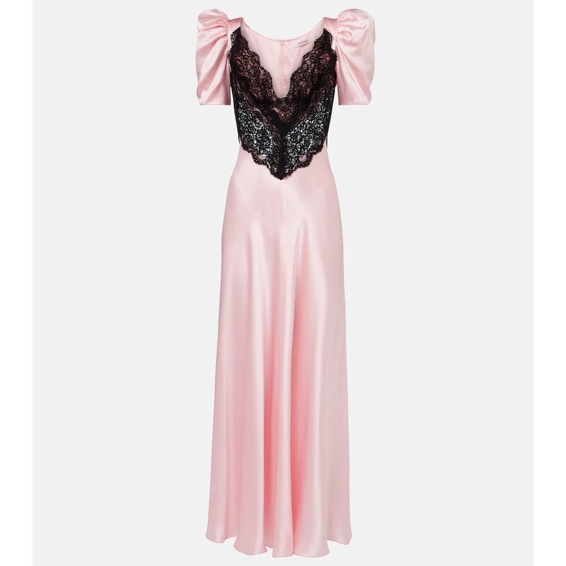 Rodarte Lace-trimmed silk cocktail dress