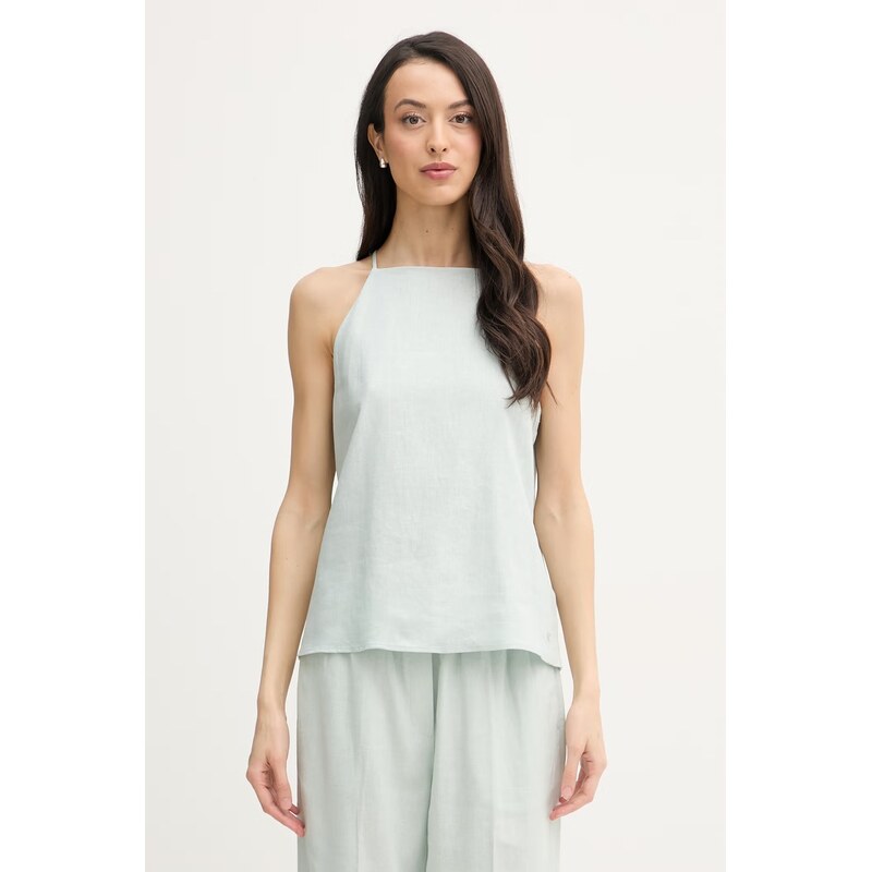 Calvin Klein Jeans halenka na ramínka dámská se lnem