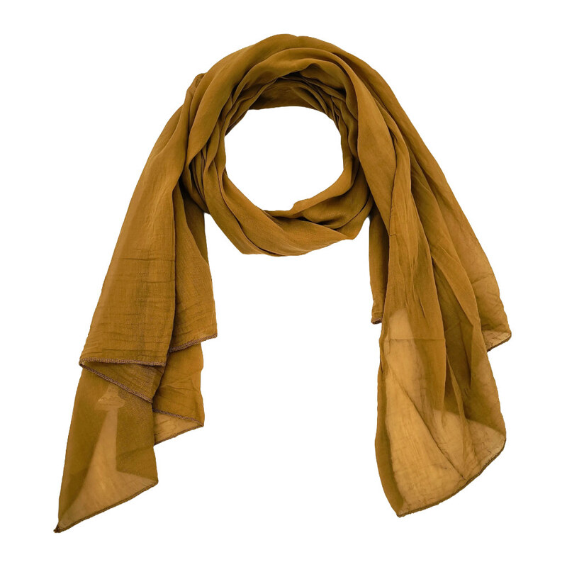 Dámský šátek Borse Design 91-41 hořčicová 115155364