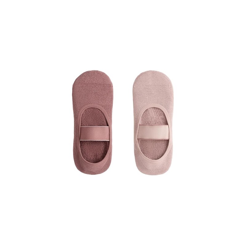 OYSHO 2 pairs of padded cotton blend invisible yoga and pilates socks 115156036
