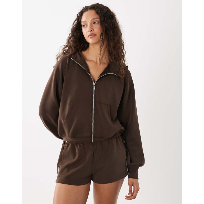 Cotton On Active ultimate track jacket in french roast co-ord-Brown 115610059