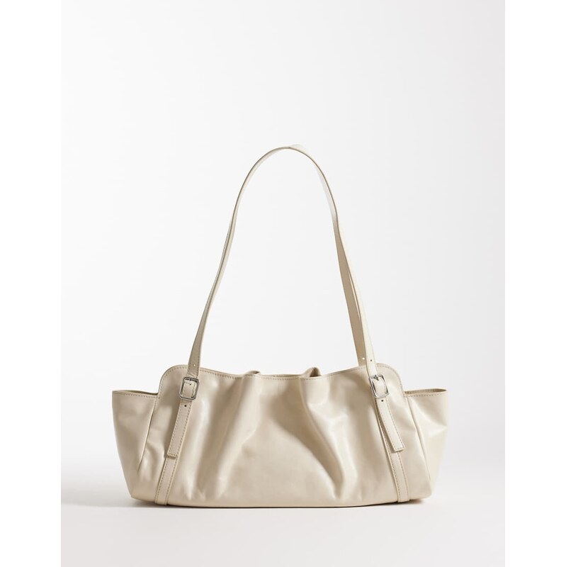 & Other Stories premium leather shoulder bag with ruched belt detail 115372754