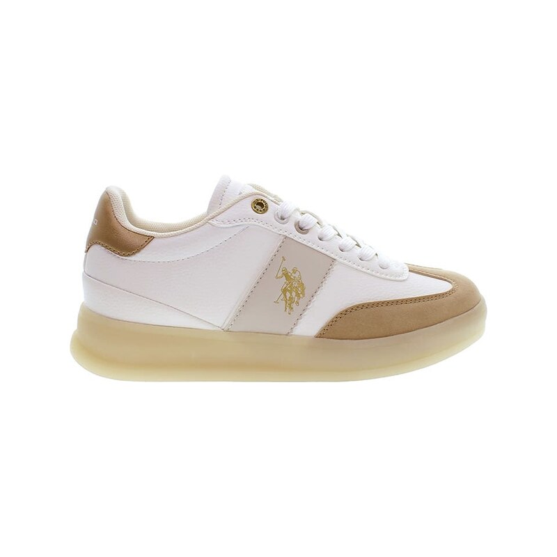 Tenisky U.S. Polo Assn. Weiß/ Hellbraun 7157613