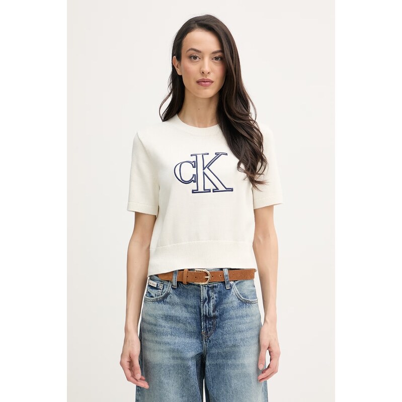 Calvin Klein Jeans svetrové tričko dámské bavlněné