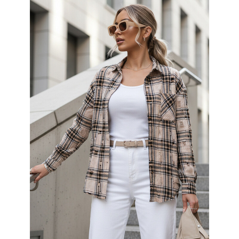 Dámská kostkovaná košile model 22123862 - FashionStreet