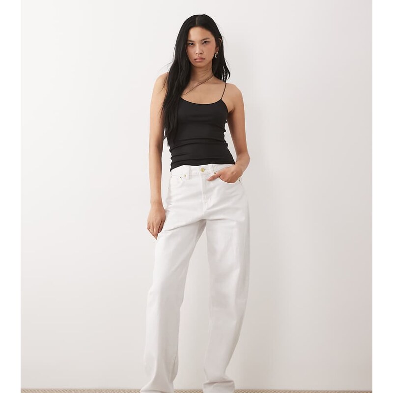 ASOS Tall ASOS DESIGN Tall slim barrel jean in white 115521531