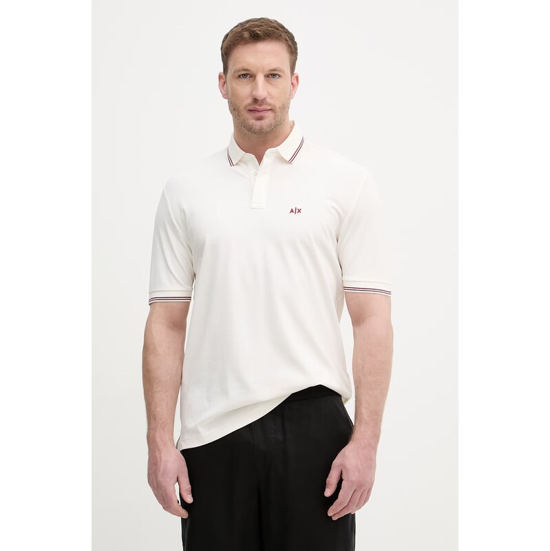 Armani Exchange polo pánské s bavlnou