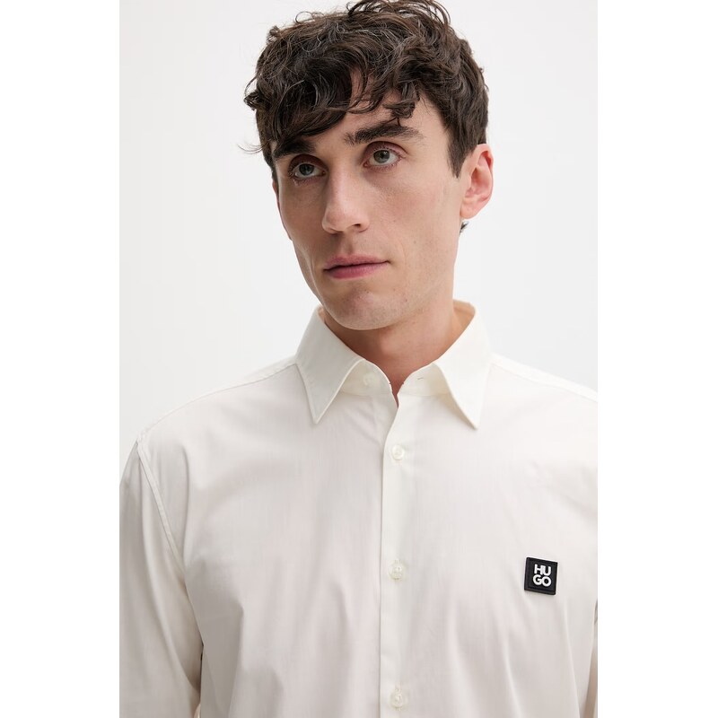 HUGO košile pánská bavlněná s elastanem Ermo