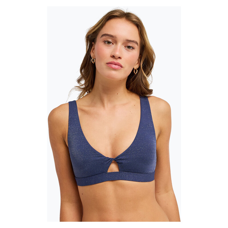 Horní díl plavek ROXY Paradise Wave Elongated Tri mood indigo