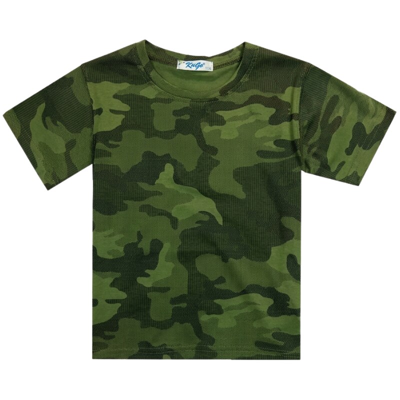 vel.98-Chlapecké tričko KUGO - krátký rukáv - khaki barva