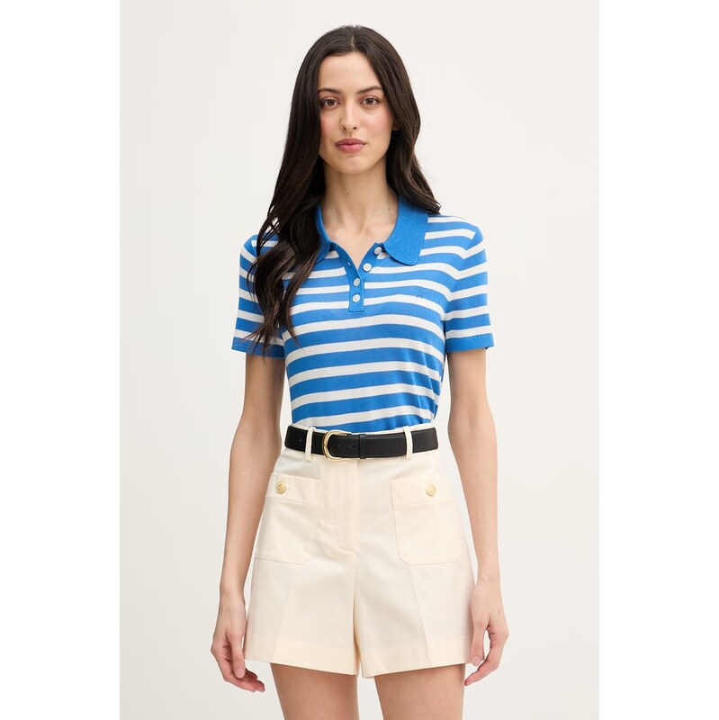 Tommy Hilfiger svetrové polo dámské s příměsí hedvábí