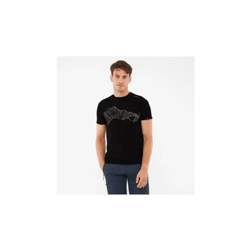 Viking Lenta Bamboo pánské triko krátký rukáv Black/Grey vel. L 115165374