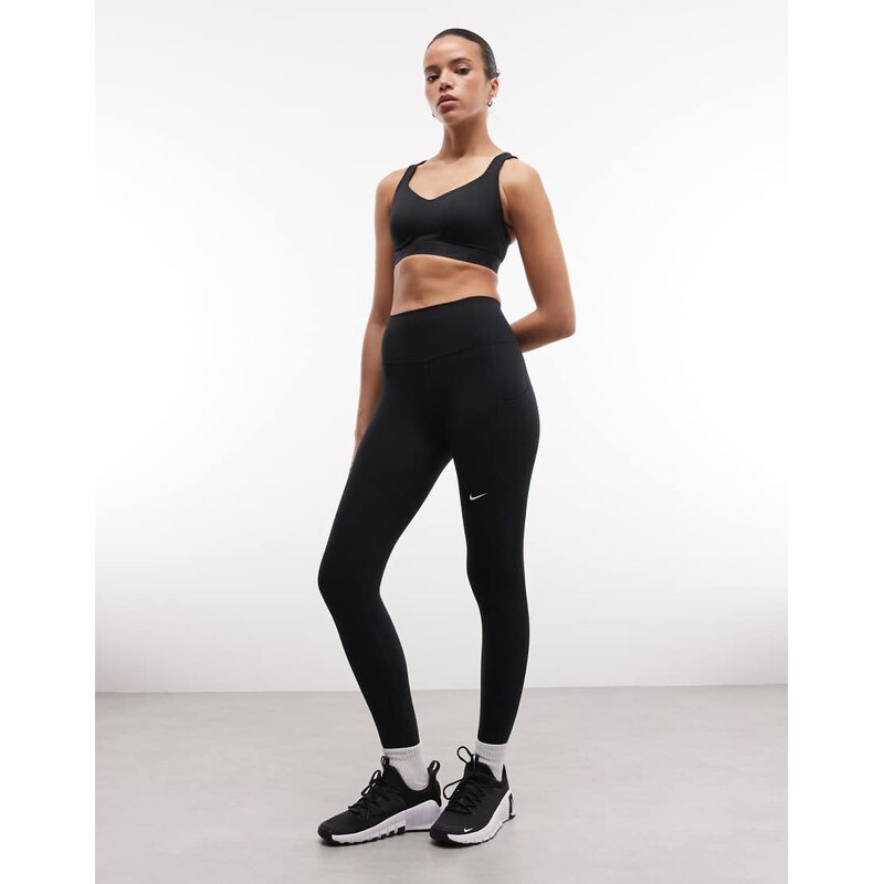 Nike Training Nike One Training Dri-FIT 7/8 leggings with pocket in black