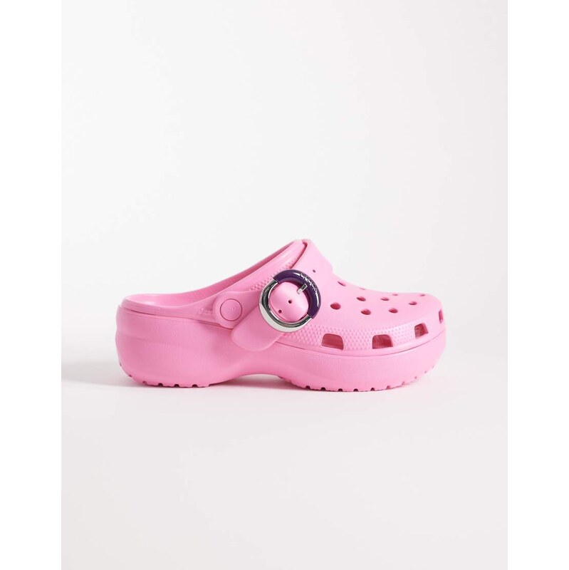 Crocs Classic Platform Buckle Clog in pink