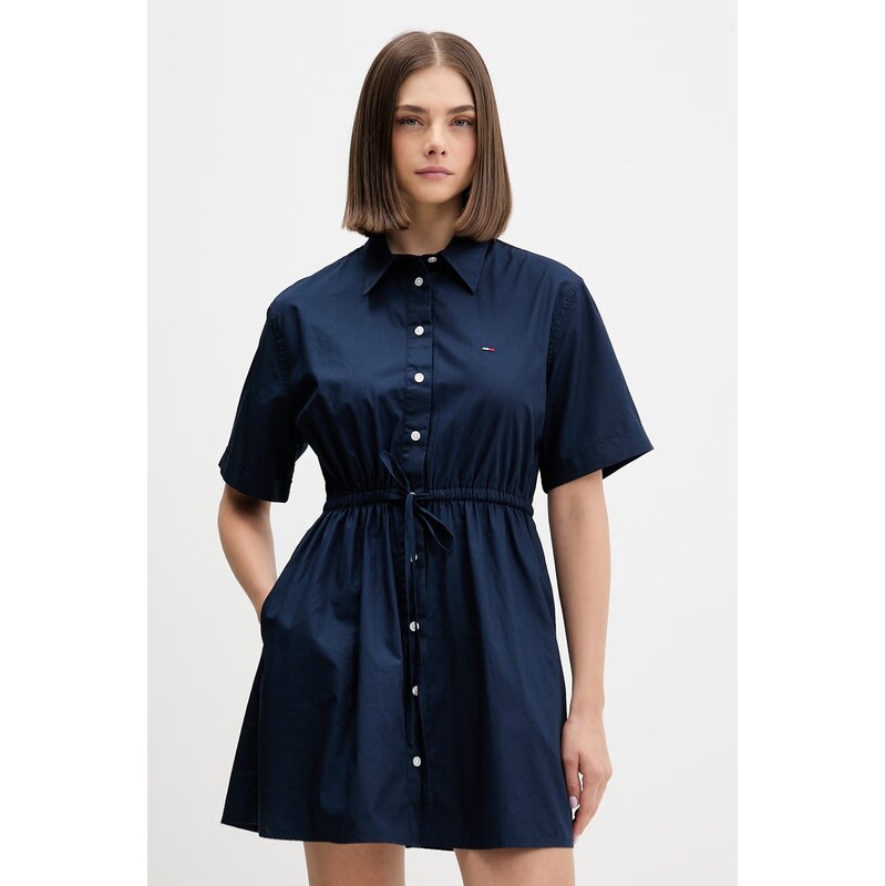 Tommy Jeans košilové šaty bavlněné