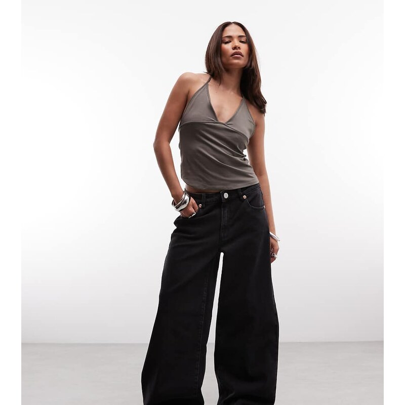 Abrand Jeans Abrand Petite 95 Brie wide leg jean in black 115167703