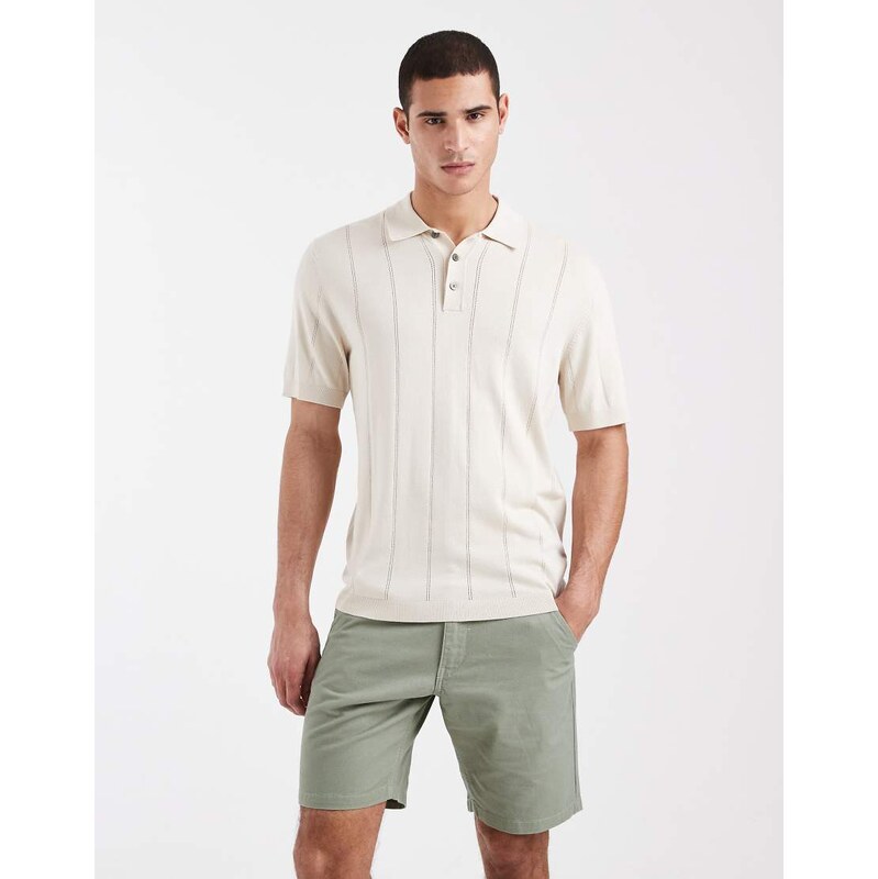 Brave Soul chino shorts in sage green