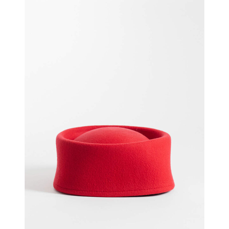 ASOS DESIGN pillbox hat in red felt 115522199