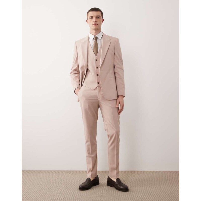 ASOS DESIGN skinny suit trousers in dusty pink