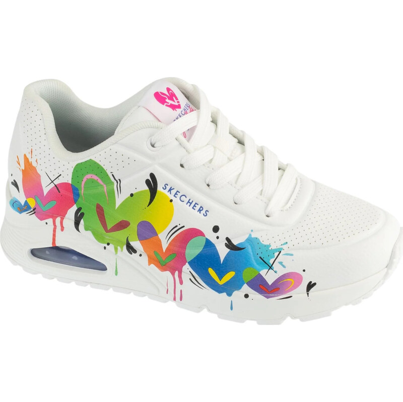 Dámské tenisky Skechers Uno - Jason Naylor bílé/multi Bílá