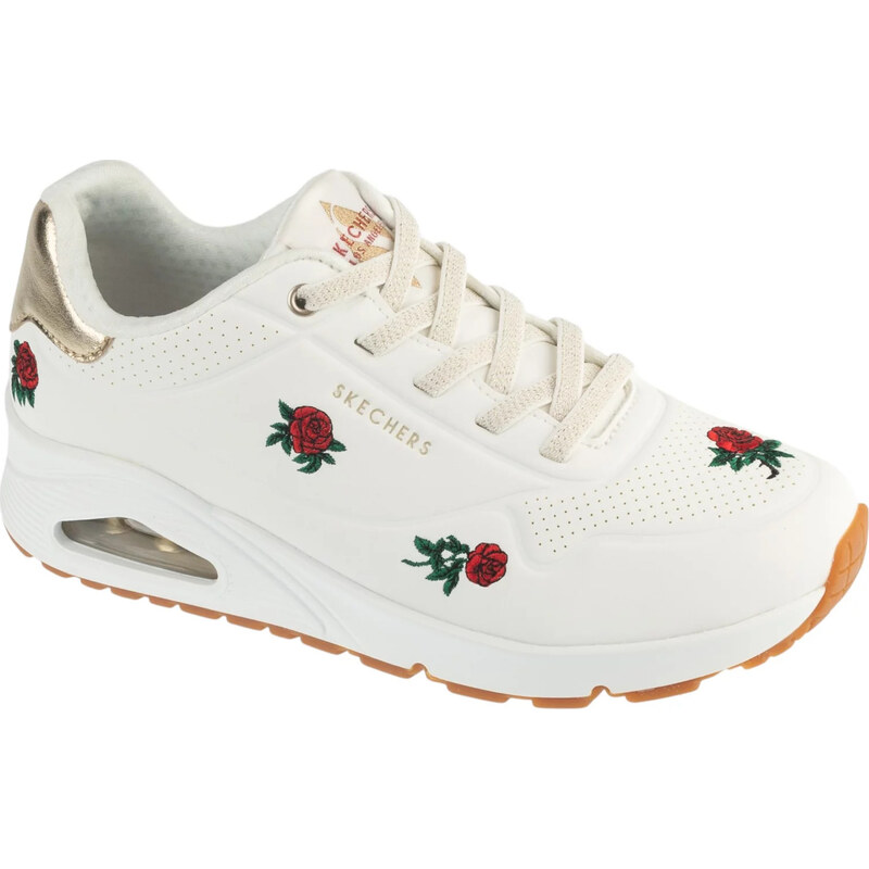 Dámské tenisky Skechers Uno - Champagne and Roses bílo-červené