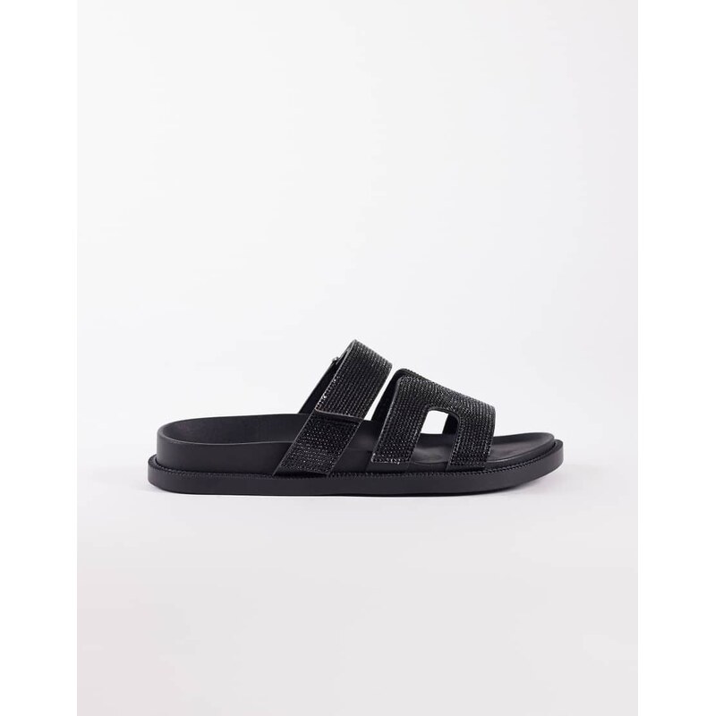 SEQWL Embellished Kidman sandals with straps in black 115409045