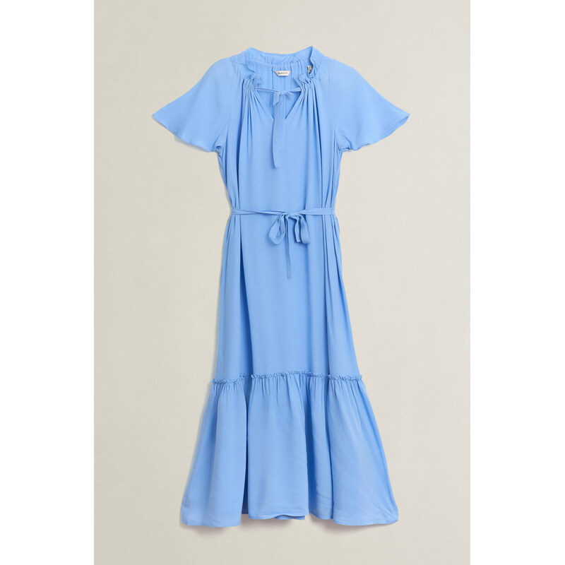 ŠATY GANT CAP SLEEVE MIDI DRESS PALACE BLUE