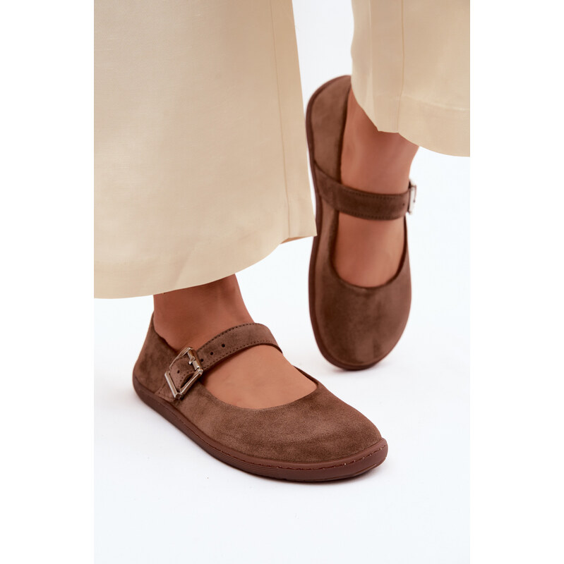 Dámské barefoot baleríny Zazoo z pravé kůže