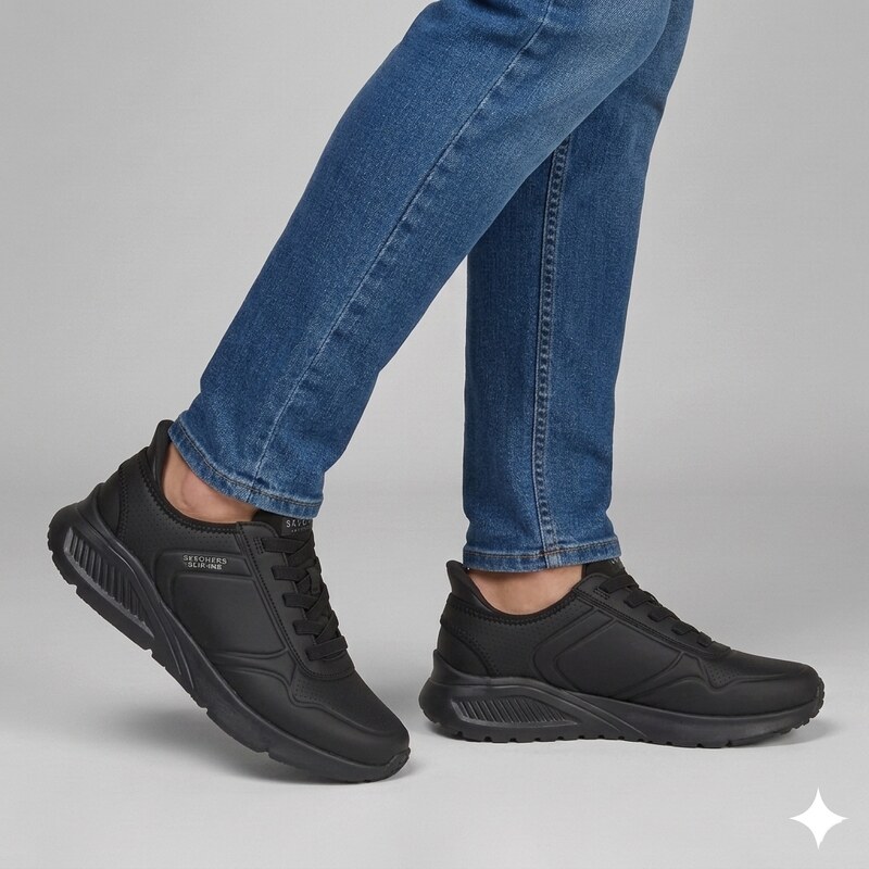 Skechers uno lite-floating steps slip-ins BLACK