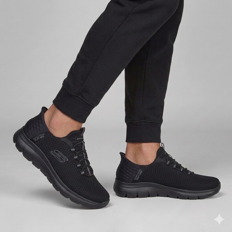 Skechers summits - high range slip-ins BLACK
