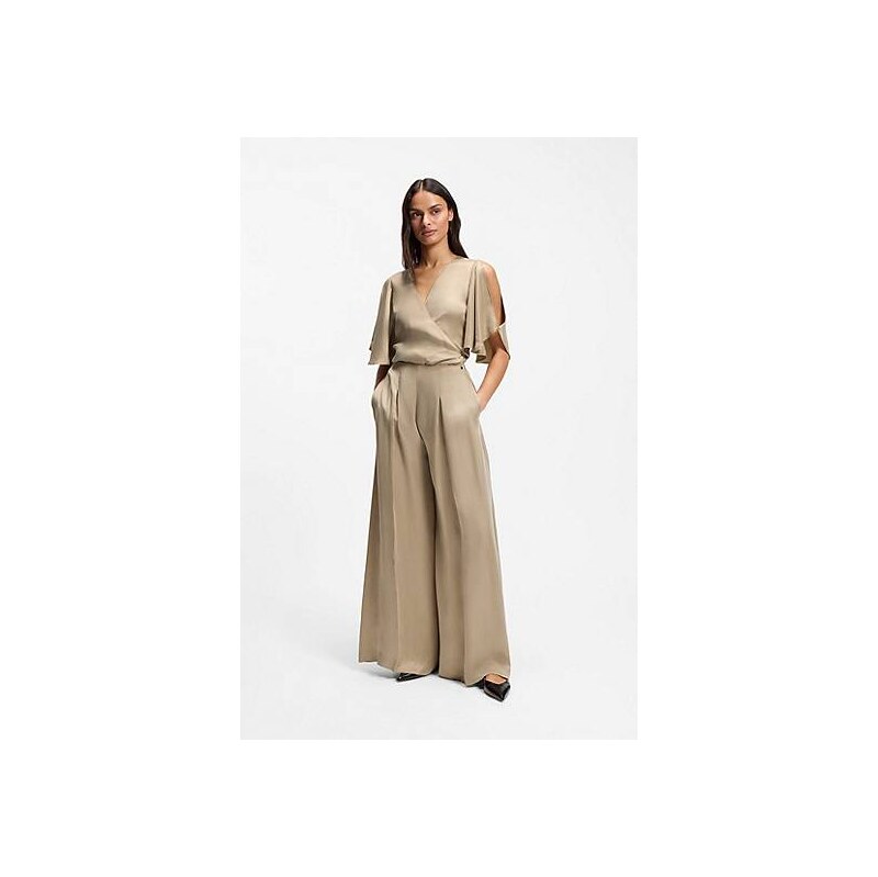 BOSS Cupro wrap top with kimono sleeves 115172297