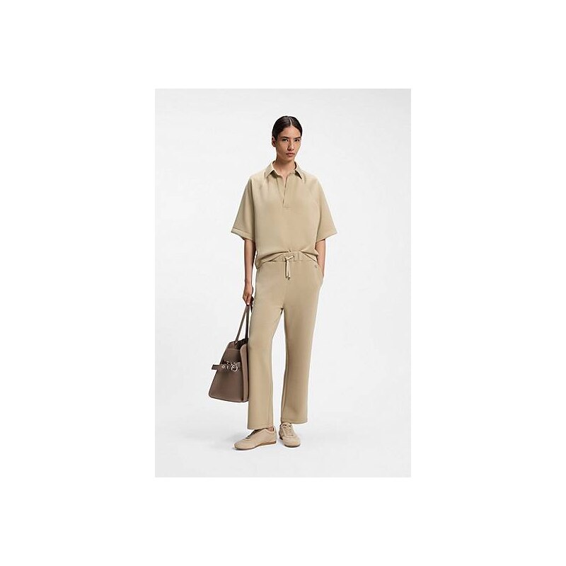 BOSS Loose-fit polo sweatshirt in scuba jersey 115172304