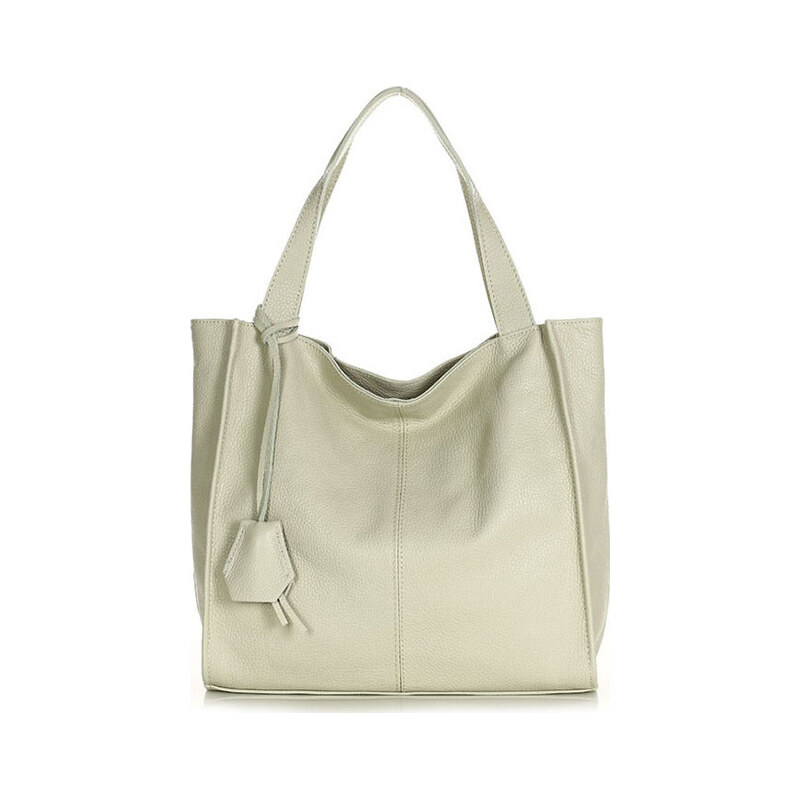 Genuine Leather MARCO MAZZINI Béžová shopper kabelka 85874171