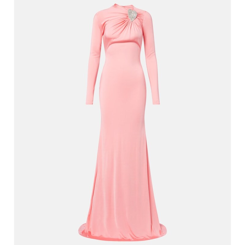 David Koma Embellished satin gown