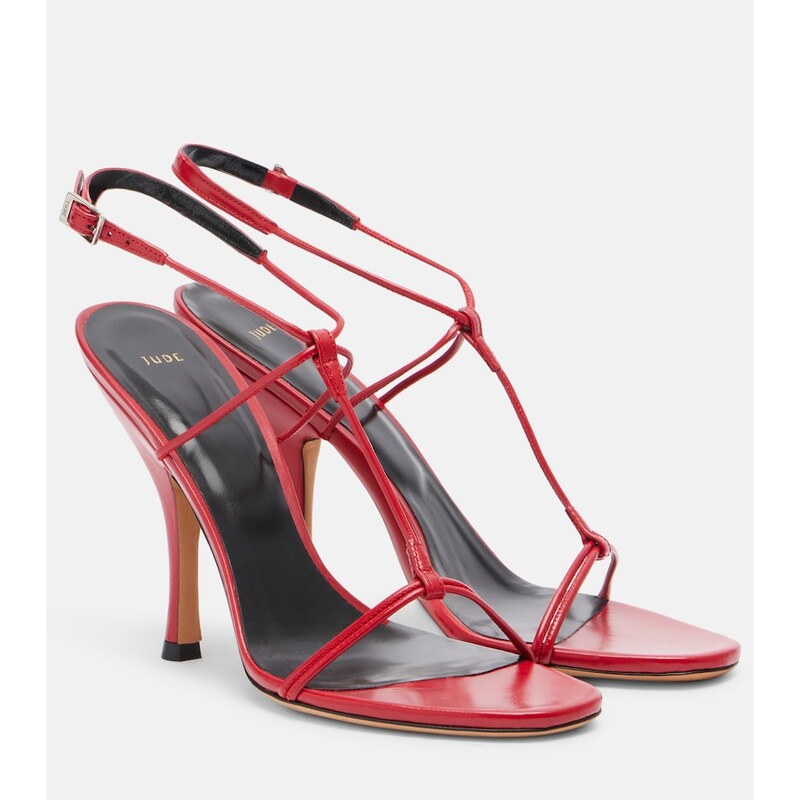 JUDE Mixer leather slingback sandals